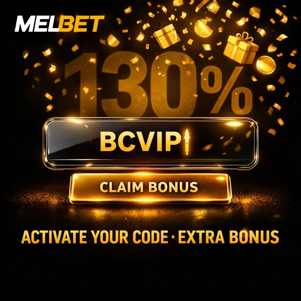Melbet promo code input field BCVIP dark background