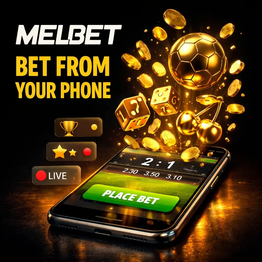 Melbet mobile betting smartphone hand dark background