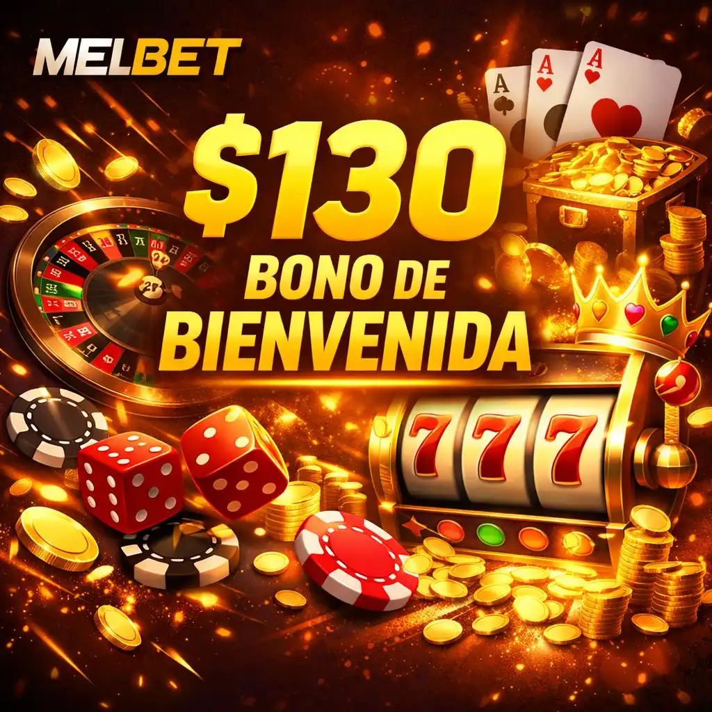 Melbet bono bienvenida numeros dorados globo regalo fondo oscuro neon