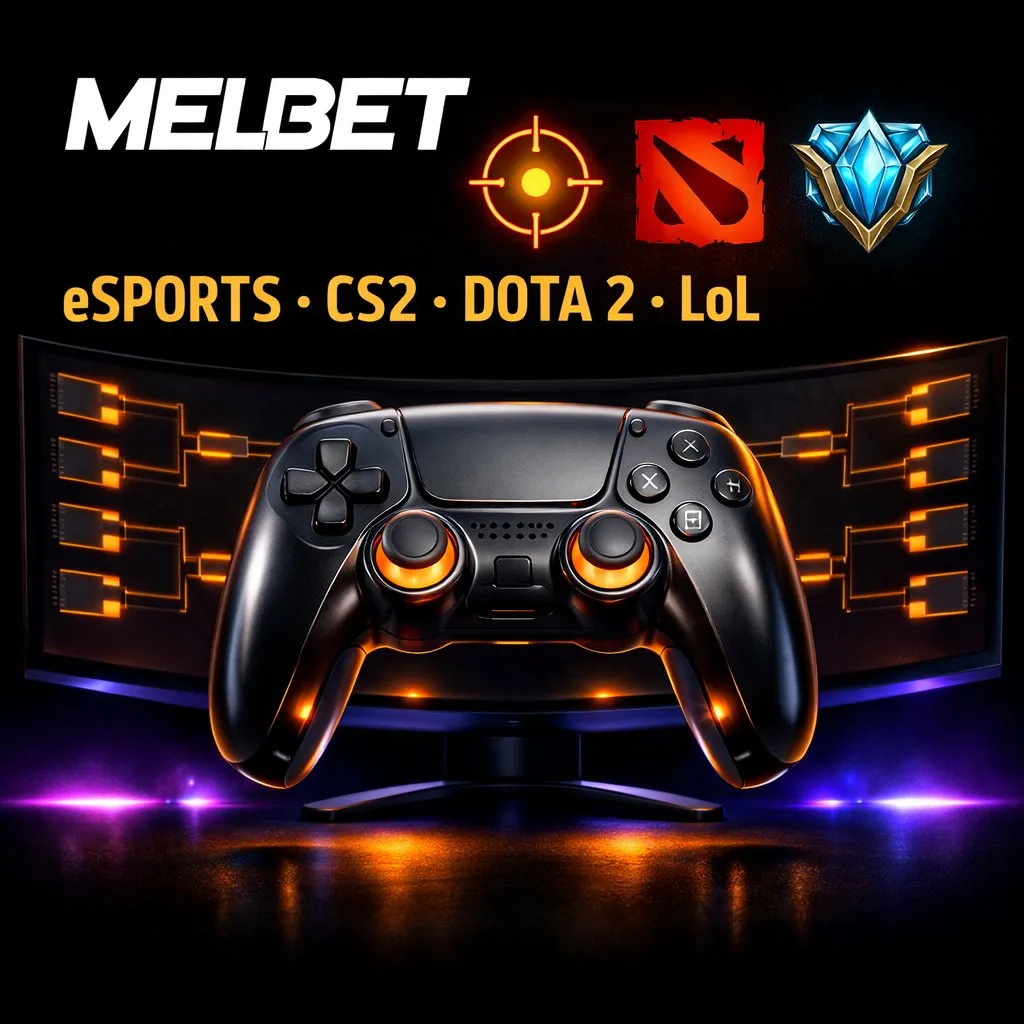 Melbet esports CS2 AWP Dota2 LoL dark background