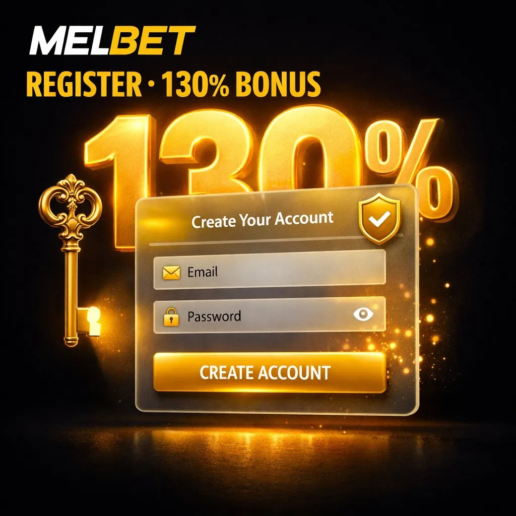 Melbet registration form 130 percent dark background